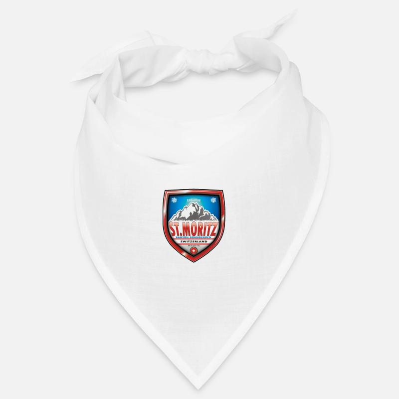 St. Moritz Suisse - Bandana - blanc