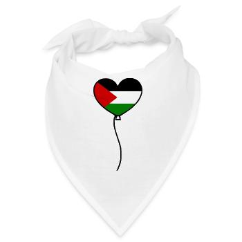 Free palestine - Bandana - Weiß - Vorne
