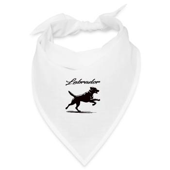 Labrador Design – Treu, verspielt und lebensfroh - Bandana - Weiß - Vorne