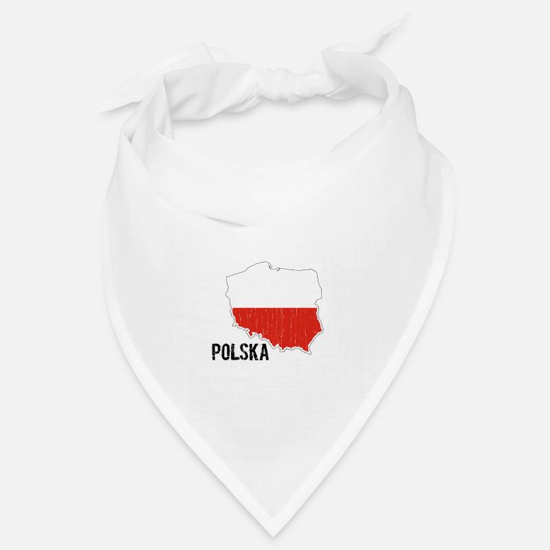 Contour du drapeau de la carte de la Pologne Bandana
