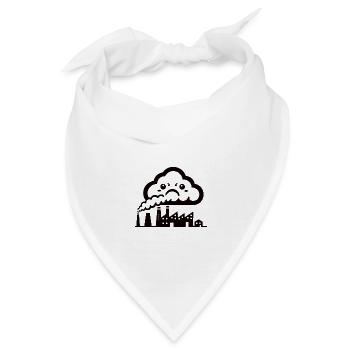 Kohlendioxid CO₂ – Lustige Rauchwolke Comic Design - Bandana - Weiß - Vorne