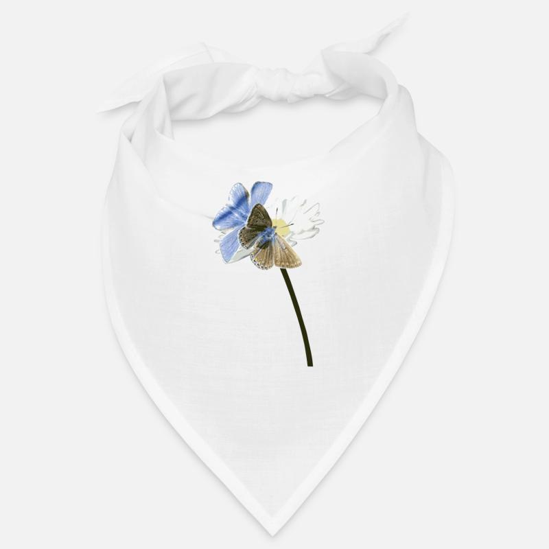 Zwei Bläuling Schmetterlinge auf einer Blüte Bandana