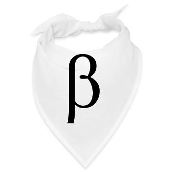 Beta griechischen Buchstaben - Bandana - Weiß - Vorne