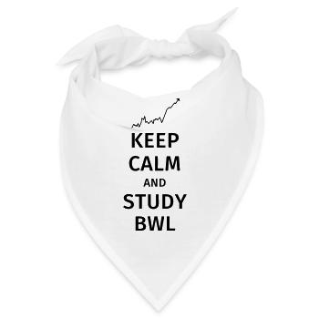 keep calm and study bwl - Bandana - Weiß - Vorne