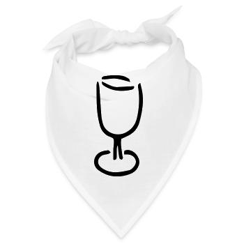 Weinglas,Flüssigkeit,Alkohol,Erfrischung,Wein,Saft - Bandana - Weiß - Vorne