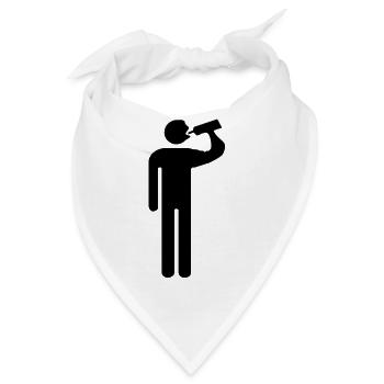 Saufen - Bandana - Weiß - Vorne