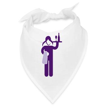 kellnerin - Bandana - Weiß - Vorne