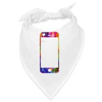Handy mit Herz - Bandana - Weiß - Vorne