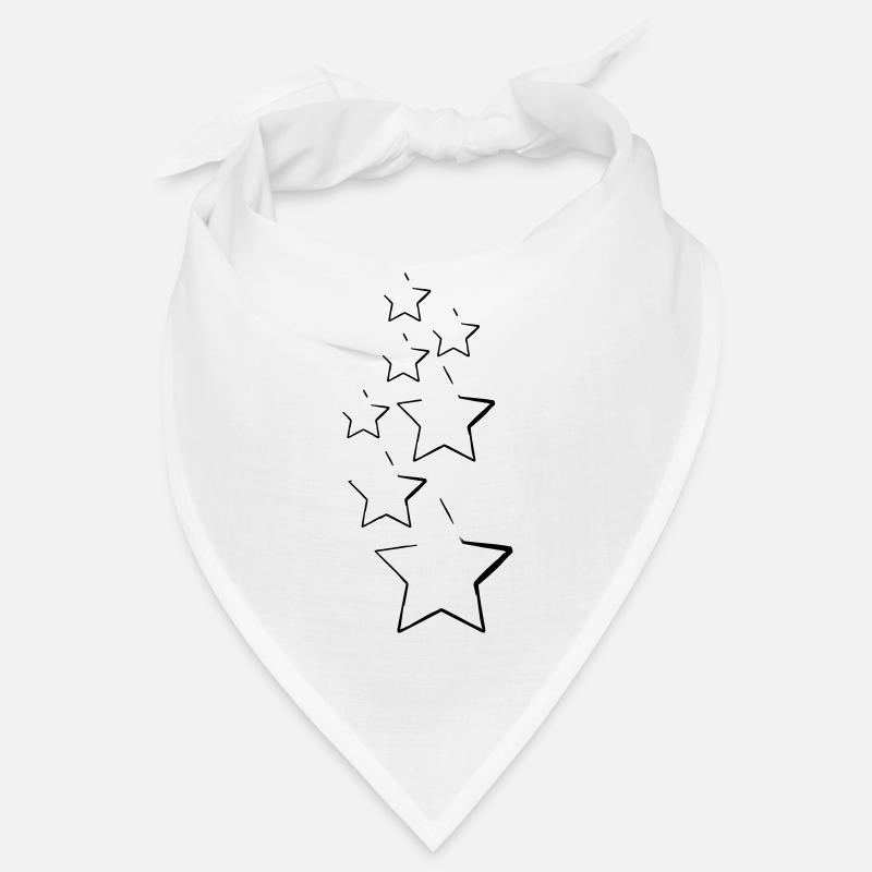 sterne - Bandana - Weiß