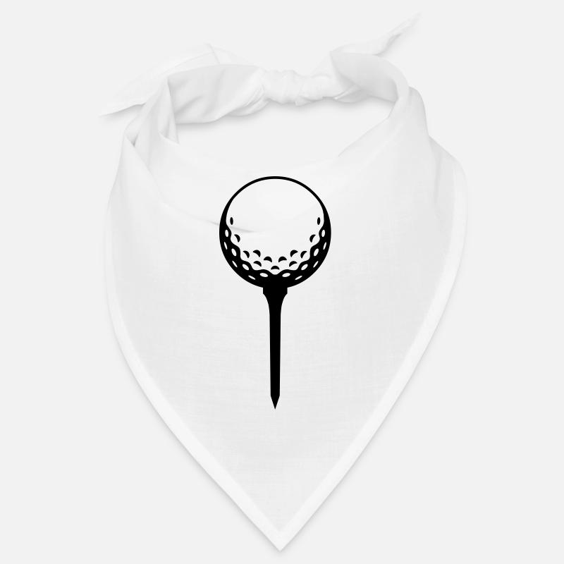 Golfball auf Tee – einfärbbar Bandana