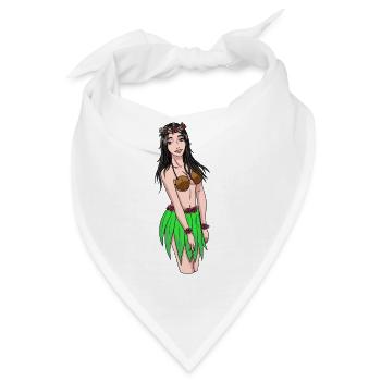 Hawaiian Mädchen Fantasy Erotic Urlaub Strand sex - Bandana - Weiß - Vorne