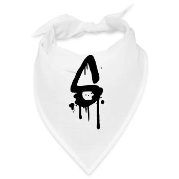 S Graffiti Tropfen Farbklex Spray - Bandana - Weiß - Vorne