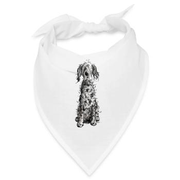Lustiger Englischer Setter I Hunde Comic Geschenk - Bandana - Weiß - Vorne
