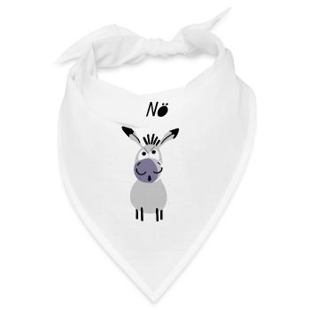 Der Esel sagt Nö - Bandana - Weiß - Vorne