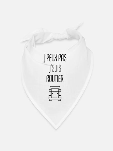 Trucker LKW Fahrer Routier Truck Camion Transport - Bandana - white - Front
