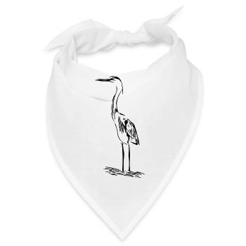Eleganter Fischreiher - Bandana - Weiß - Vorne