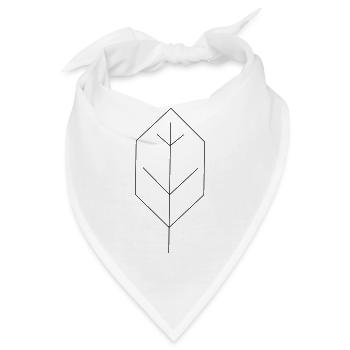 blatt kontur - Bandana - Weiß - Vorne