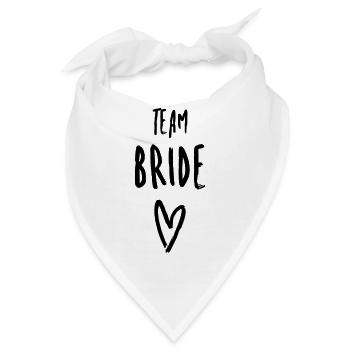 Team Bride Herz Junggesellenabschied Brautparty - Bandana - Weiß - Vorne