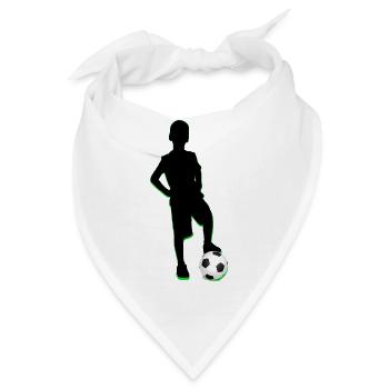 Cool Sport Fußball Ball Sport Kindershirt Fußball - Bandana - Weiß - Vorne