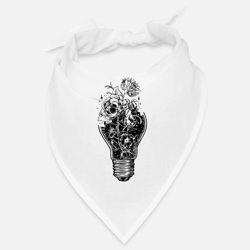 Flowers light bulb gift for an environmentalist Bandana