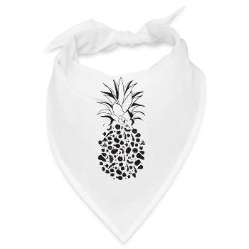 Früchte als Ananas - Bandana - Weiß - Vorne