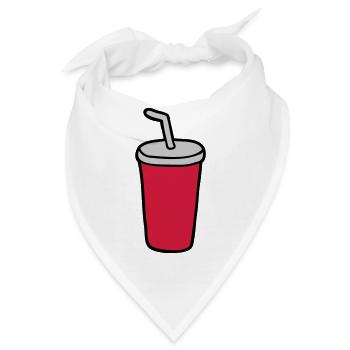 Cola Becher Restaurant - Bandana - Weiß - Vorne