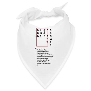 CSS ist gar nicht schwer - Bandana - Weiß - Vorne