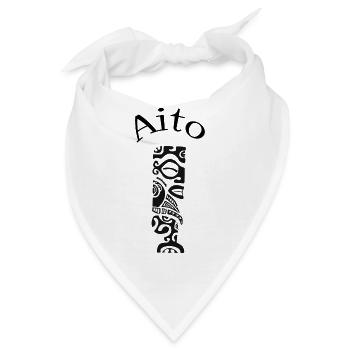 TIKI AITO "BLACK" - Bandana - Weiß - Vorne