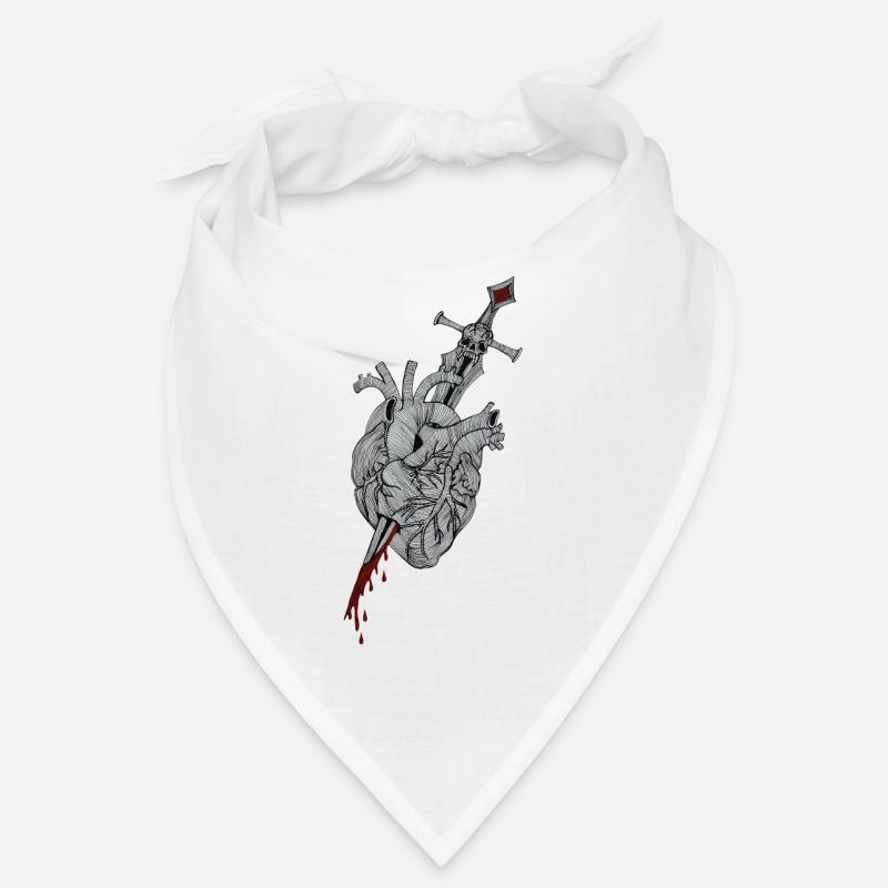 Broken Heart - Schwert durchbohrt Herz Bandana