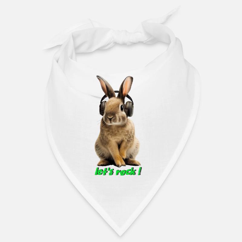 Lapin avec écouteurs Bandana