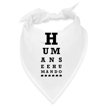 Mensch, Mensch, Mensch, Mensch, Mensch - Bandana - Weiß - Vorne