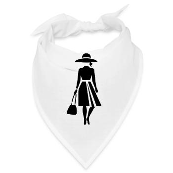 Der Stil einer stilvollen Dame - Bandana - Weiß - Vorne