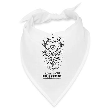 Liebe ist unser wahres Schicksal - Bandana - Weiß - Vorne