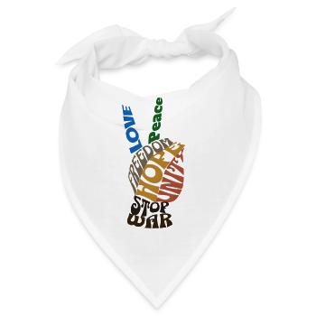 Vibrierende Botschaft Freiheit Design - Bandana - Weiß - Vorne