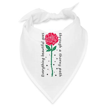 Everything beautiful goes through a thorny path - Bandana - Weiß - Vorne