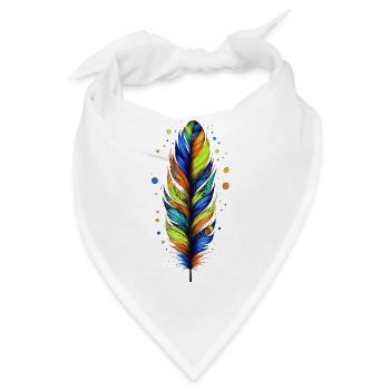 Feder - Bandana - Weiß - Vorne