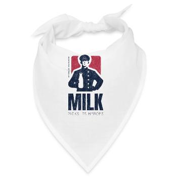 Milk picks its heroes funny ironic lactose - Bandana - Weiß - Vorne