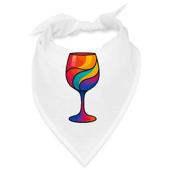 Colorful Vine Glas - Bandana - Weiß - Vorne