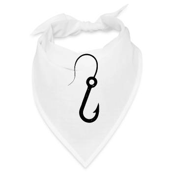 Angelhaken Anglerlatein - Bandana - Weiß - Vorne
