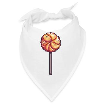 Pixel-Lolli am Stiel - Bandana - Weiß - Vorne