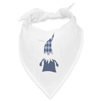 Wichtel Rauten Rhomben Weihnachten Xmas Wald  - Bandana - Weiß - Vorne