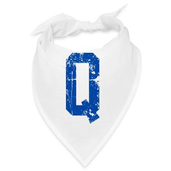 Letter q sport retro - Bandana - Weiß - Vorne