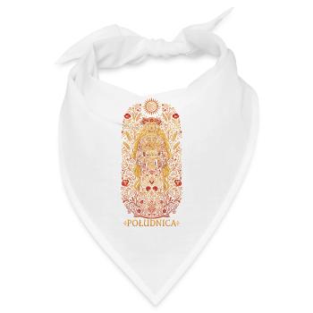 Poludnica slawische Sonnenjungfrau - Bandana - Weiß - Vorne