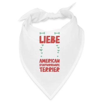 Ich liebe meinen Staffordshire Terrier - Bandana - Weiß - Vorne