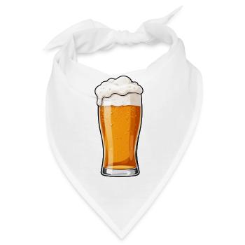 Bierglas Bier Geschenkidee Geburtstag - Bandana - Weiß - Vorne