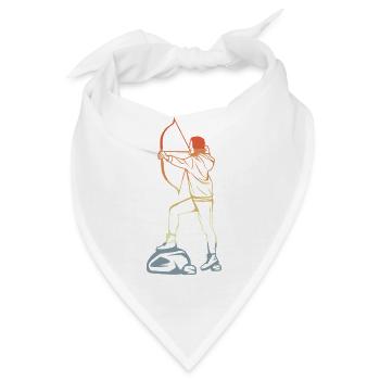 Bogenschützin Vintage Look - Bandana - Weiß - Vorne