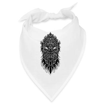 Ornamentaler Adler-Maskottchen-Logo Mandala Sport - Bandana - Weiß - Vorne