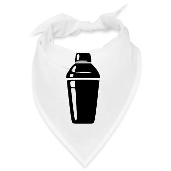 Cocktail Shaker Cocktailbar Geschenk Barkeeper - Bandana - Weiß - Vorne