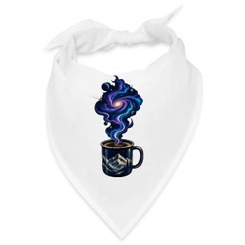 Galaktischer Kaffee - Bandana - Weiß - Vorne