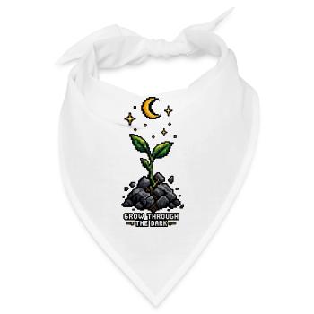 Grow in the Dark – Pixel-Art-Design - Bandana - Weiß - Vorne